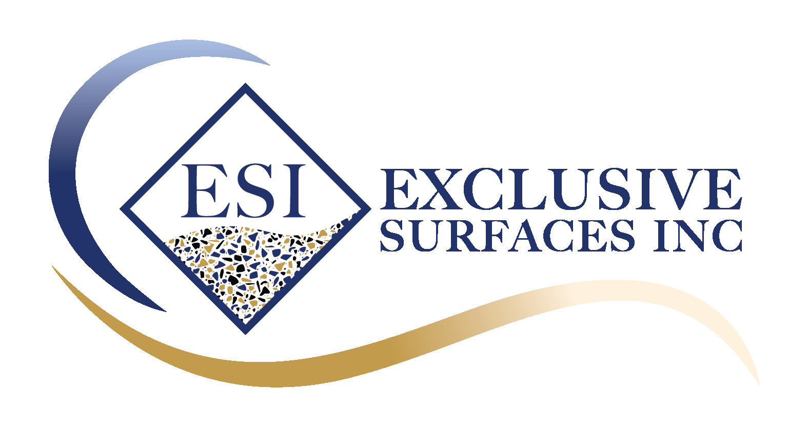 A logo for esi exclusive surfaces